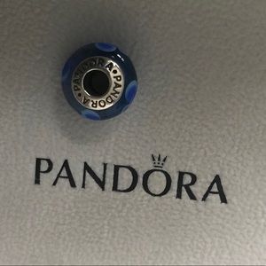 Pandora blue flower murano charm